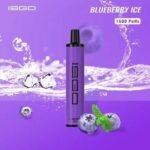 ISGO PARIS 1500 PUFFS DISPOSABLE VAPE IN UAE BLUEBERRY ICE