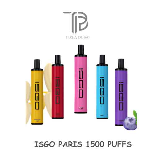 ISGO PARIS 1500 PUFFS ISGO PARIS 1500 PUFFS BEST DISPOSABLE VAPE IN UAE - Image 1