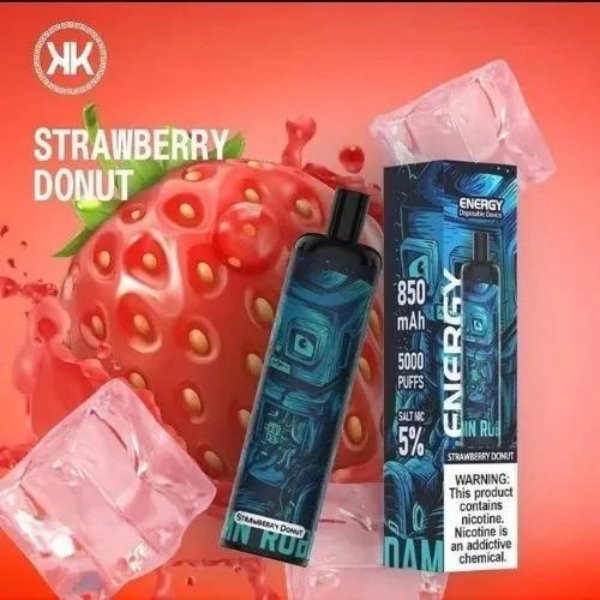 ENERGY 5000 PUFFS DISPOSABLE VAPE IN UAE STRAWBERRY DONUT