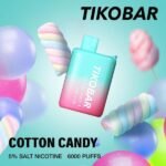 TIKOBAR 6000 PUFFS DISPOSABLE VAPE IN UAE COTTON CANDY