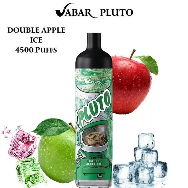VABAR PLUTO 4500 PUFFS DISPOSABLE VAPE IN UAE DOUBLE APPLE ICE