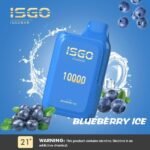 ISGO BAR 10000 PUFFS DISPOSABLE VAPE IN UAE BLUEBERRY ICE