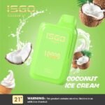 ISGO BAR 10000 PUFFS DISPOSABLE VAPE IN UAE COCONUT ICE CREAM