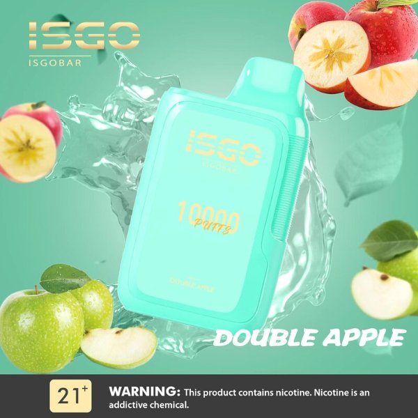 ISGO BAR 10000 PUFFS DISPOSABLE VAPE IN UAE DOUBLE APPLE