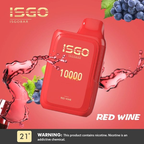 ISGO BAR 10000 PUFFS DISPOSABLE VAPE IN UAE RED WINE
