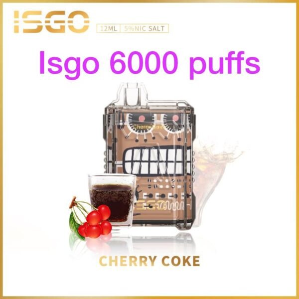 ISGO 6000 PUFFS DISPOSABLE VAPE IN UAE CHERRY COKE