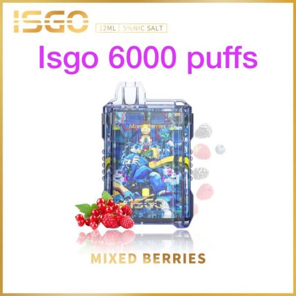 ISGO 6000 PUFFS DISPOSABLE VAPE IN UAE MIXED BERRIES