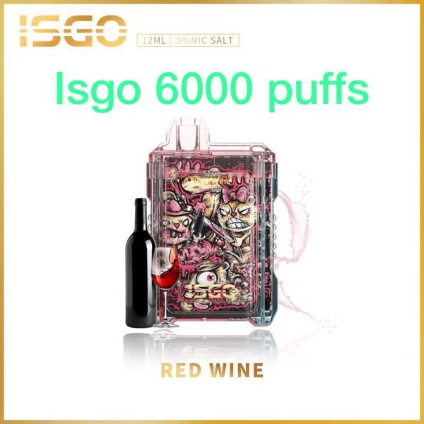 ISGO 6000 PUFFS DISPOSABLE VAPE IN UAE RED WINE