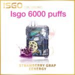 ISGO 6000 PUFFS DISPOSABLE VAPE IN UAE STRAWBERRY GRAP ENERGY