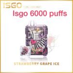 ISGO 6000 PUFFS DISPOSABLE VAPE IN UAE STRAWBERRY GRAP ICE