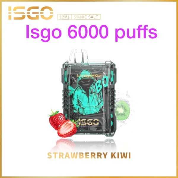 ISGO 6000 PUFFS DISPOSABLE VAPE IN UAE STRAWBERRY KIWI