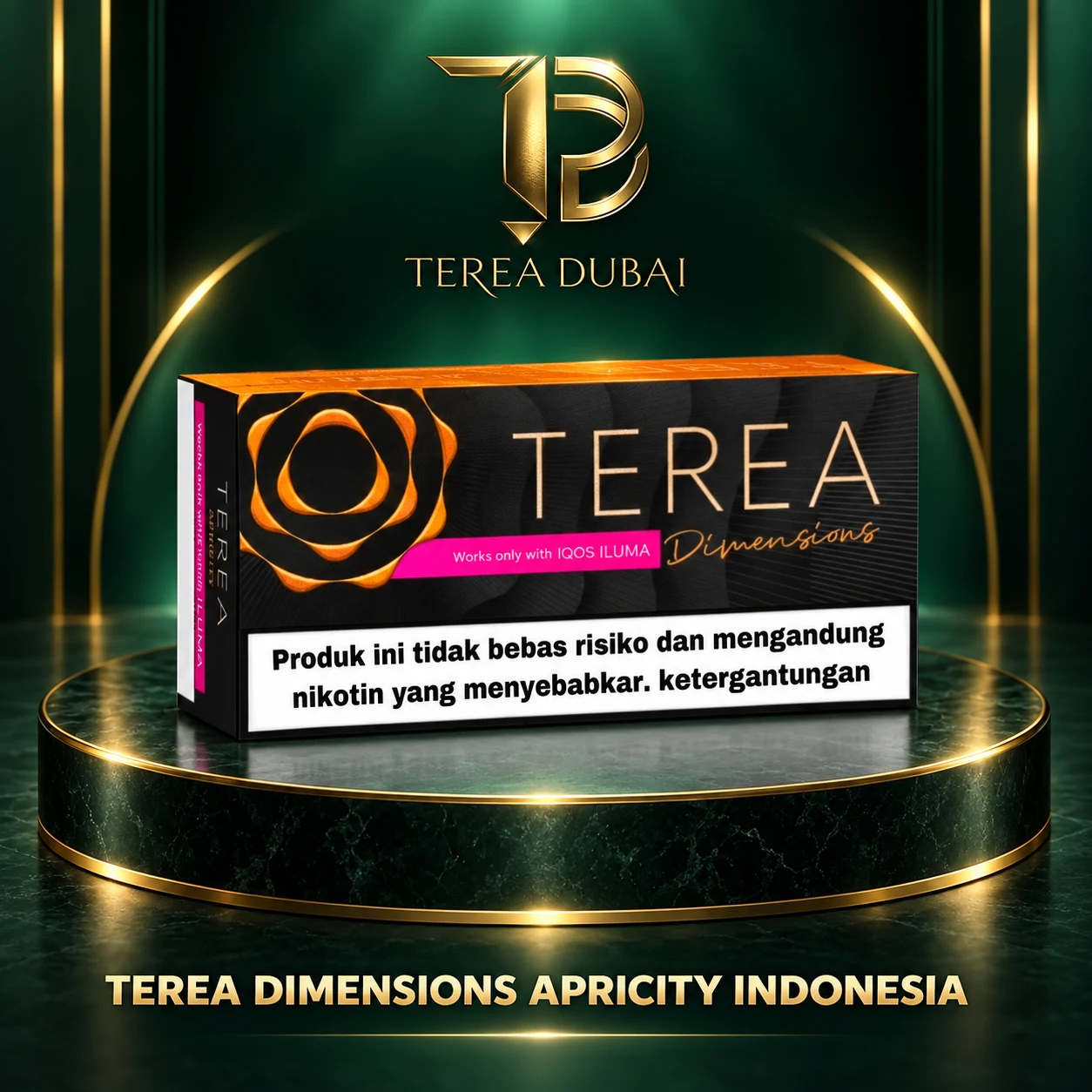 TEREA Dimensions Apricity Indonesia – Dubai UAE TEREA Dimensions Apricity Indonesia black and orange carton in Dubai UAE