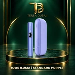 Purple IQOS ILUMA i Standard holder and pocket charger with TEREA Dubai branding
