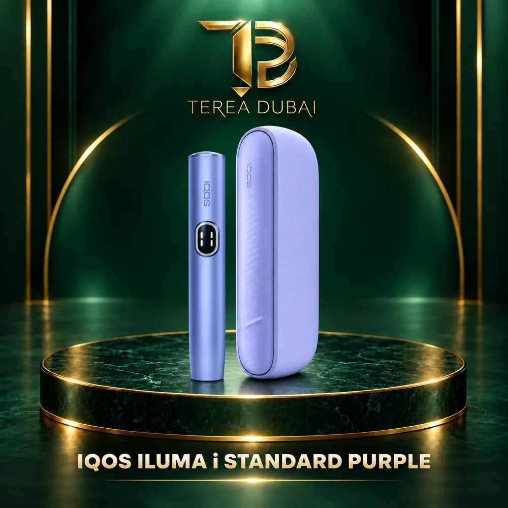 iqos-iluma-i-standard-purple-dubai-uae Purple IQOS ILUMA i Standard holder and pocket charger with TEREA Dubai branding