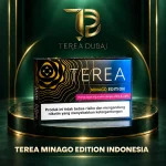 TEREA Minago Edition Indonesia carton with blue and black edition design, TEREA Dubai