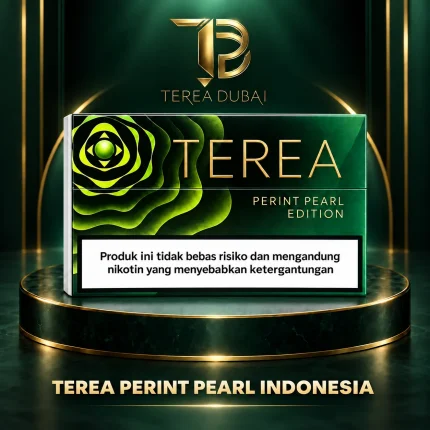 TEREA Perint Pearl Indonesia carton with clove and fruit capsule design, TEREA Dubai