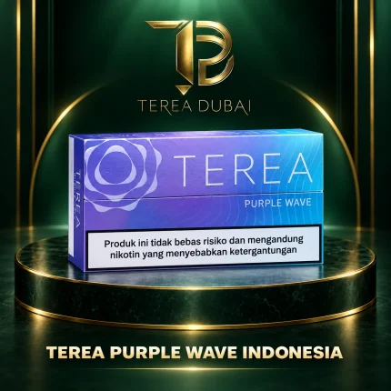 TEREA Purple Wave Indonesia carton with purple dark-fruit design, TEREA Dubai