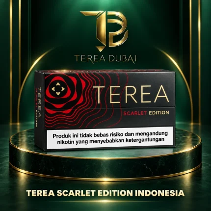 TEREA Scarlet Edition Indonesia carton with red edition design, TEREA Dubai