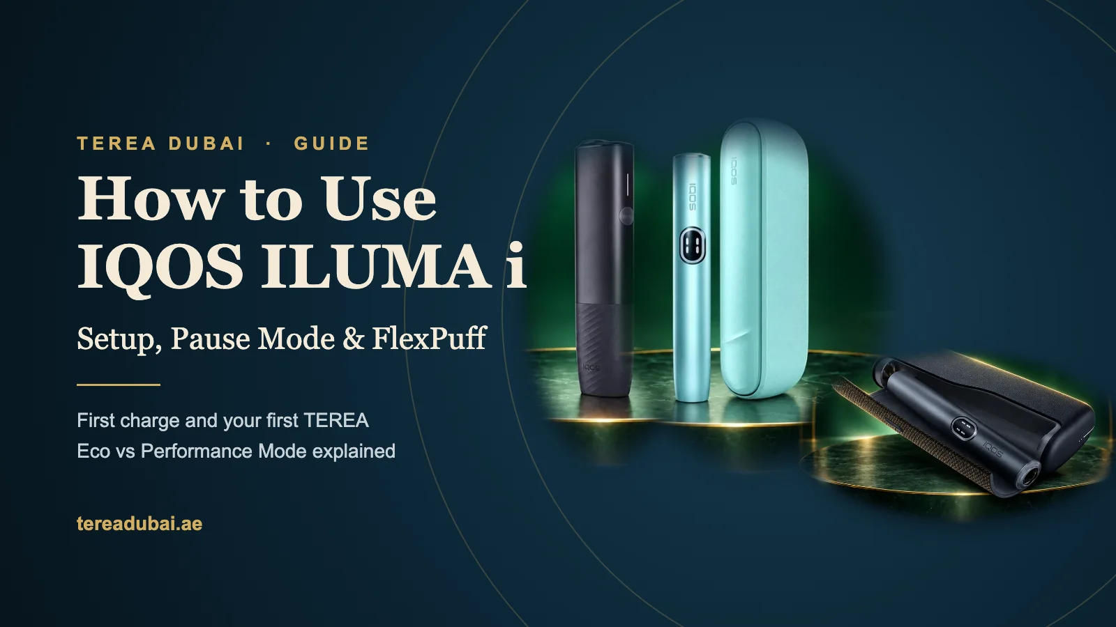 IQOS ILUMA i ONE, ILUMA i and ILUMA i PRIME devices beside the title How to Use IQOS ILUMA i: Setup, Pause Mode and FlexPuff