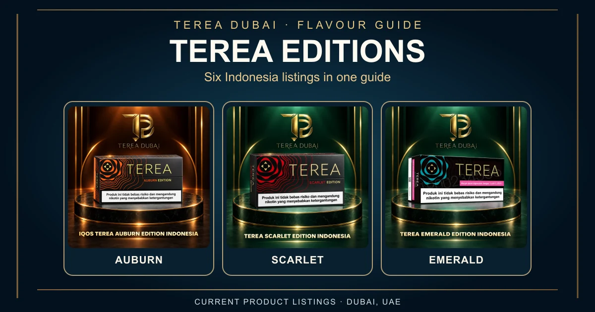TEREA Auburn, Scarlet and Emerald Indonesia Edition product listings