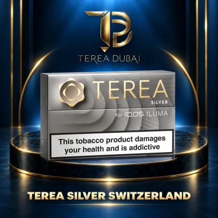 Illustrative TEREA Silver Switzerland package graphic with health warning