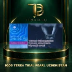 TEREA Tidal Pearl Uzbekistan carton for IQOS ILUMA on a TEREA Dubai branded display
